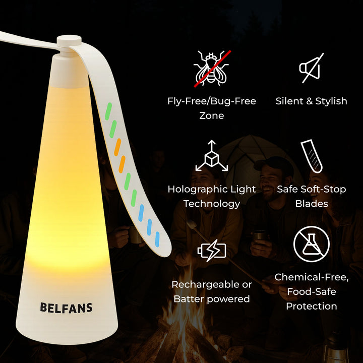 2-in-1 LIGHTED FLY/BUG REPELLENT FAN